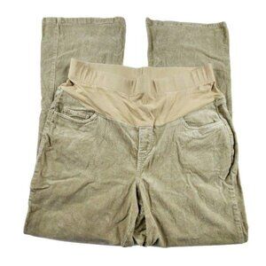 Two Hearts Maternity Corduroy Pants Womens Size Large Flare Leg Low Rise Slacks